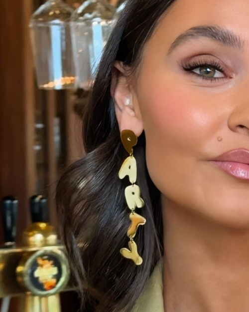 Gouden party oorbellen