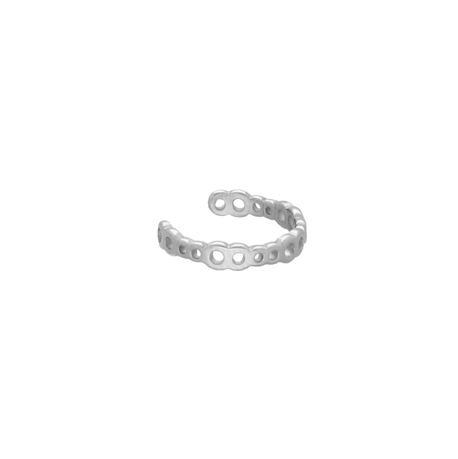 CSST01 // Silver sparkling ear cuff with bubbles