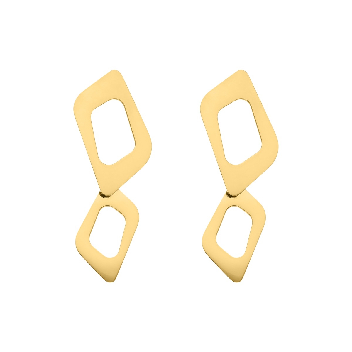 Statement oorhangers geometric goudkleurig