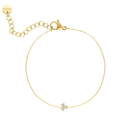 Armband triple stone goudkleurig