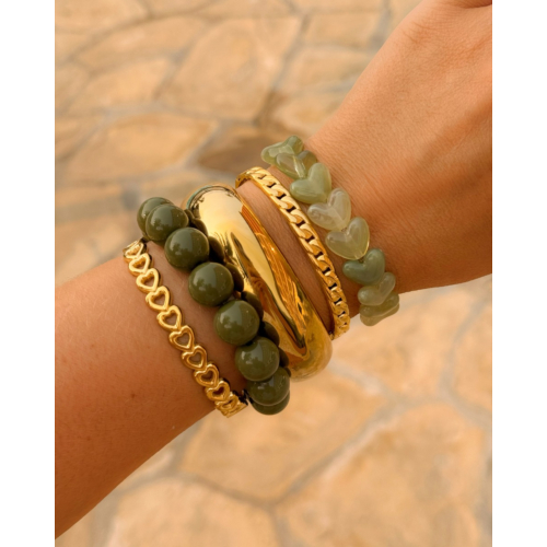 Bangle hartjes goudkleurig