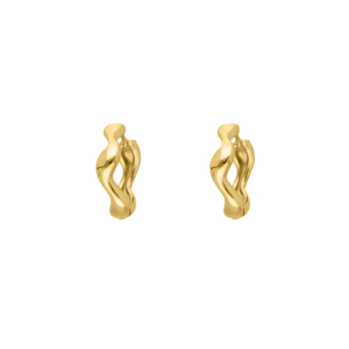 Gouden oorringetjes wave
