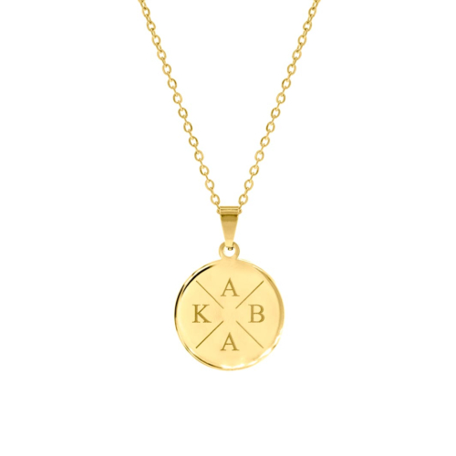 Ketting Met Vier Initialen Goud