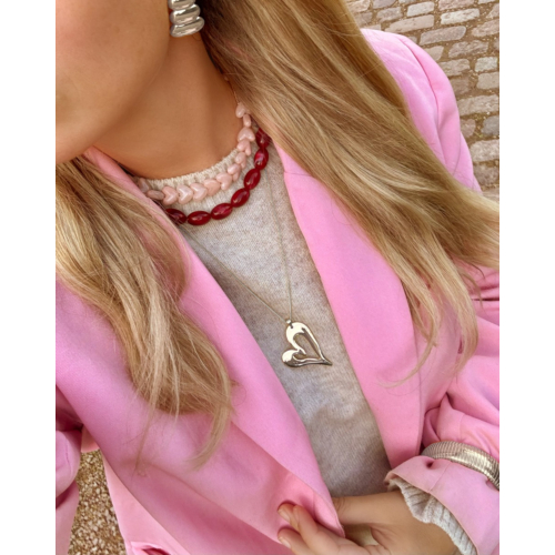 Lange ketting met hart