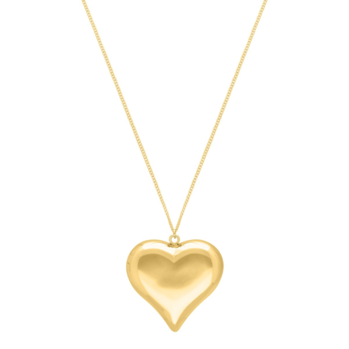 Lange ketting statement hart goudkleurig