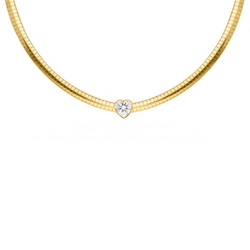 Snake ketting met hartje goudkleurig