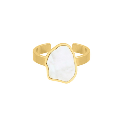 Musthave sea shell ring goudkleurig