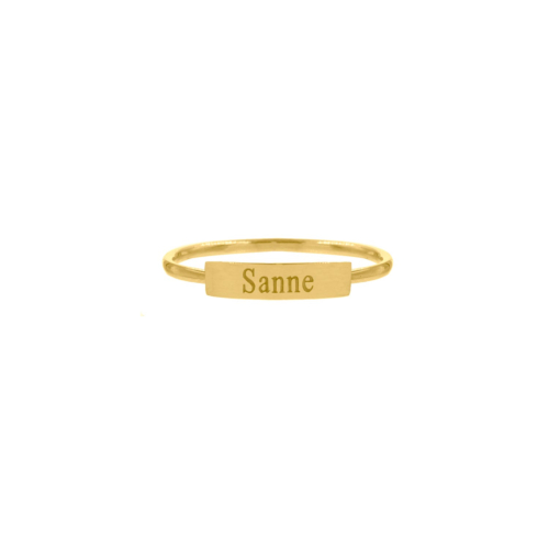 Graveerbare ring bar gold plated