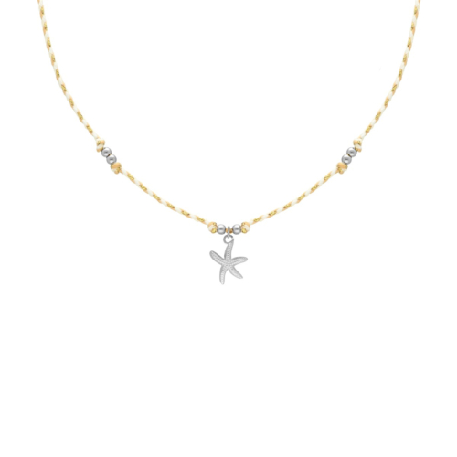 Beige touw ketting zeester
