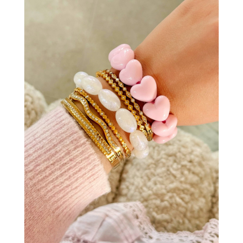 Bangle met steentjes luxe goudkleurig