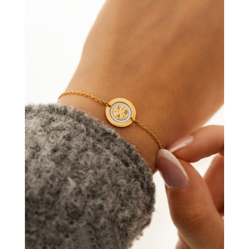 Armband 3 initials luxury kleur goud