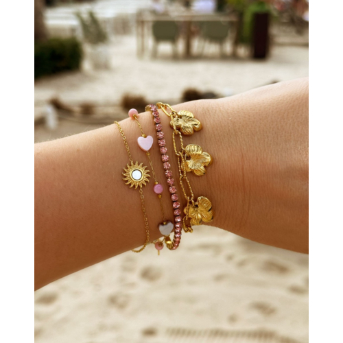 Zon armband vintage goudkleurig