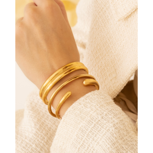Bangle round goudkleurig