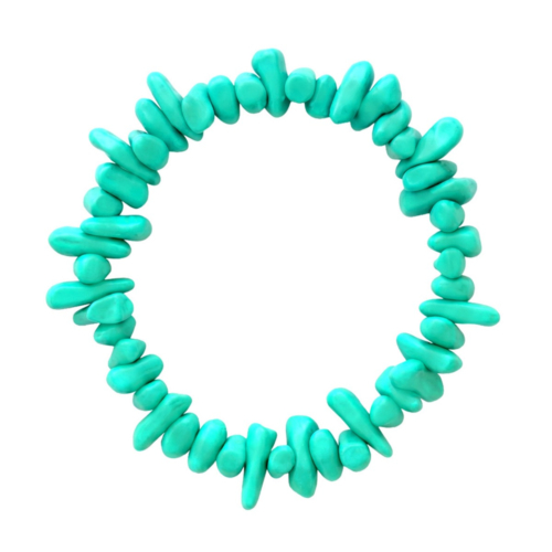 Armband met blauwgroene steentjes