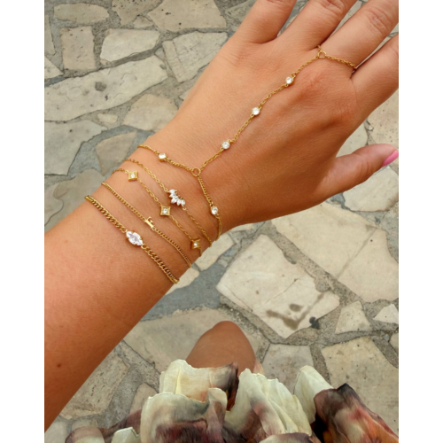 Armband sparkling goudkleurig