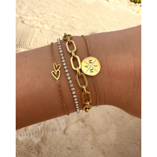 Chain lover bracelet goldplated