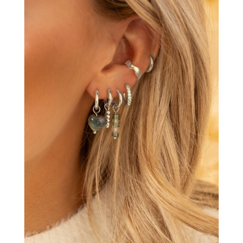 Oorbellen groene beads