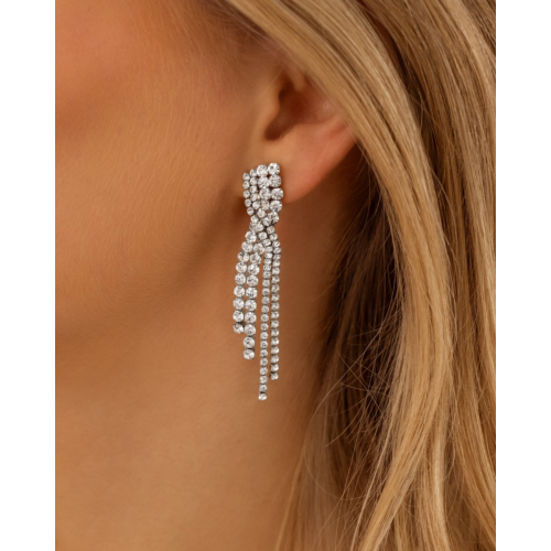 Twisted tennis earrings