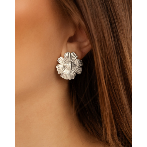 Stud oorbellen bloem & bijtje