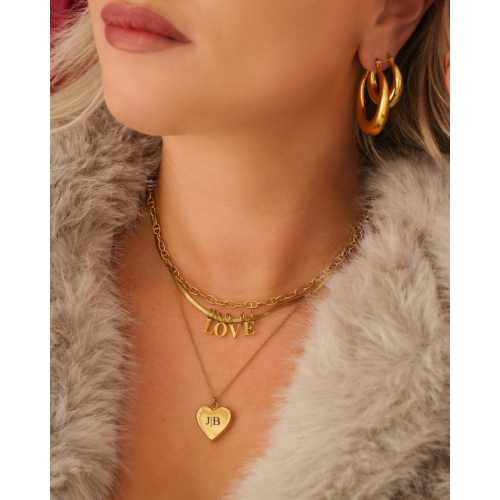 Chain necklace eyecatcher mini goudkleurig