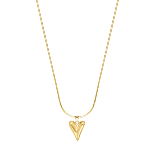 Flower necklace fall goudkleurig
