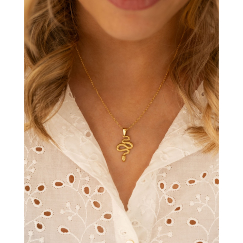 Ketting slang goudkleurig