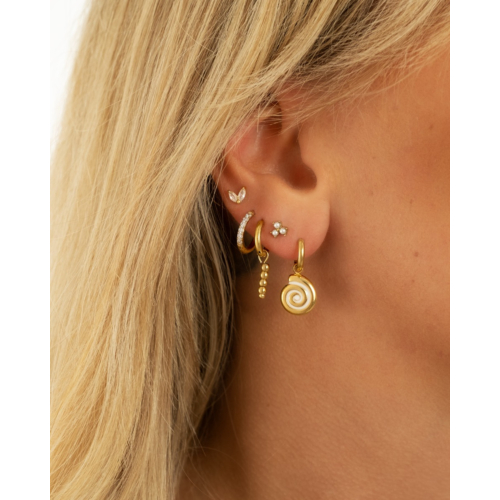 Oorknopjes mini sparkle goud kleurig