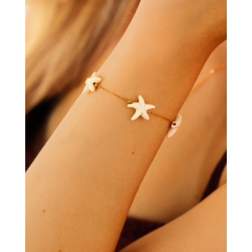 Armband zeester goudkleurig