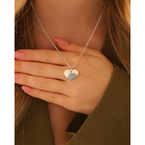 Ketting hartje met vingerafdruk
