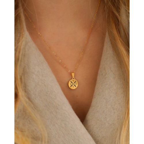 Ketting vier letters goud kleurig