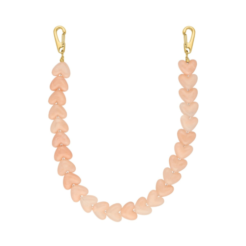 Telefoonkoord hartjes kralen roze