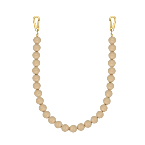 Telefoonkoord kralen beige