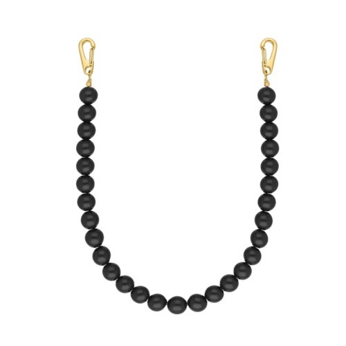 Telefoonkoord kralen zwart