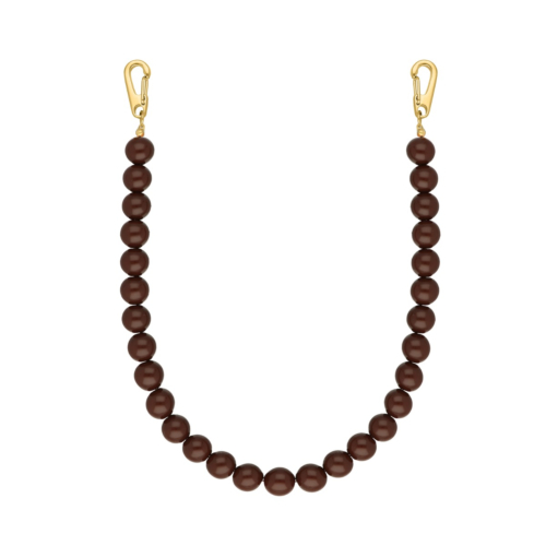 Telefoonkoord kralen bruin