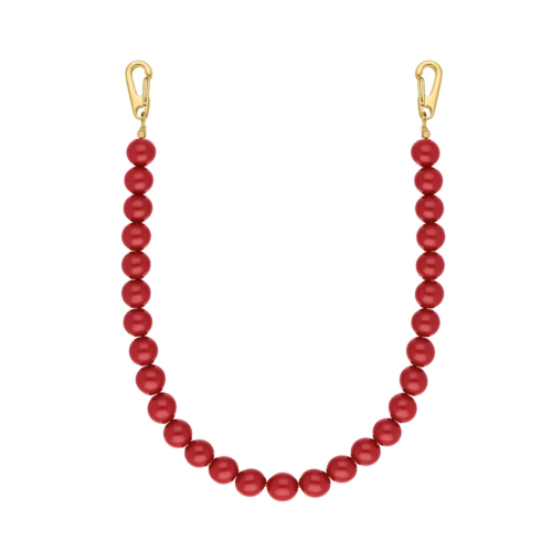 Telefoonkoord kralen rood