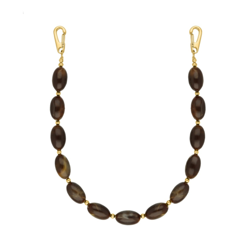 Telefoonkoord kralen & bolletjes bruin