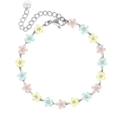 Flower necklace fall goudkleurig