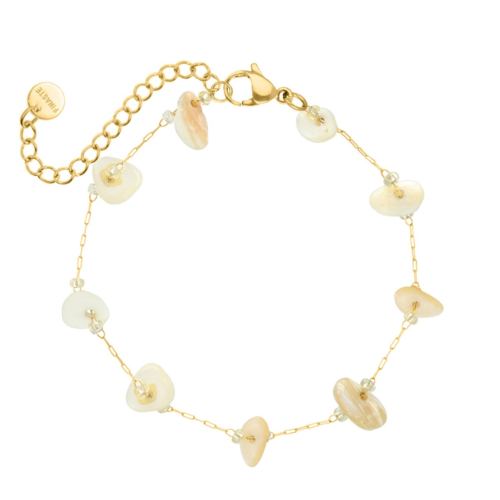 Armband love hearts double goudkleurig