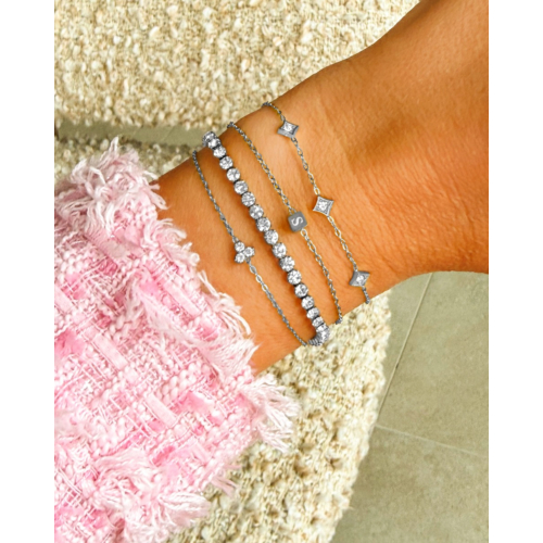 Minimalistische armband met ruitjes