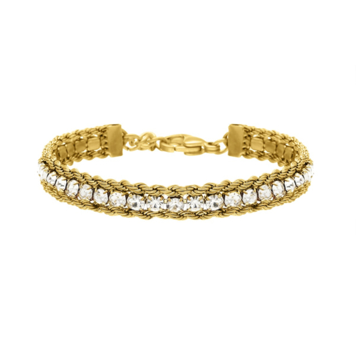 Luxe Tennis & Chain Armband Goudkleurig