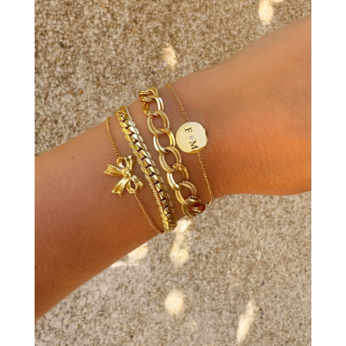 Armband met strikje goudkleurig