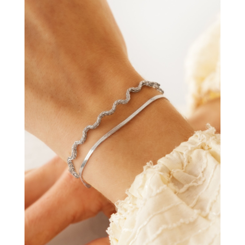Wave & chain armband