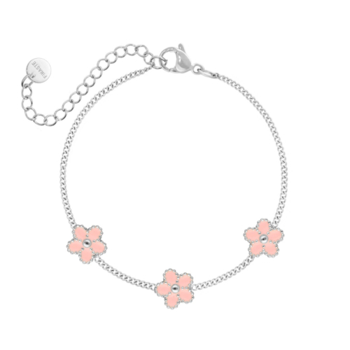 Flower necklace fall goudkleurig