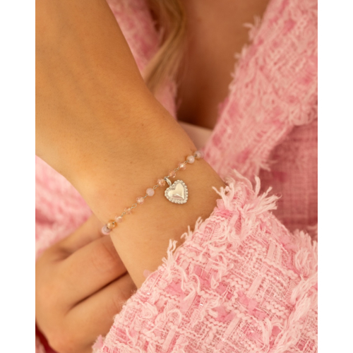 Kralen armband vintage hartje