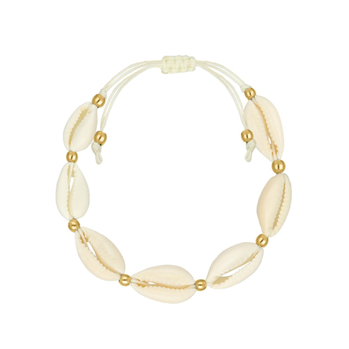 Flower necklace fall goudkleurig
