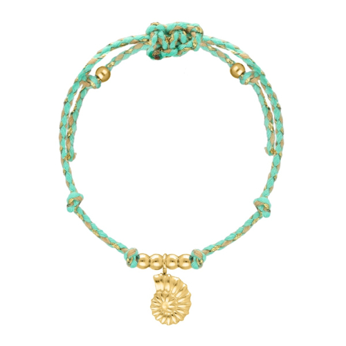 Flower necklace fall goudkleurig