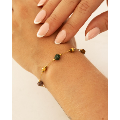 Armband kralen mix goudkleurig