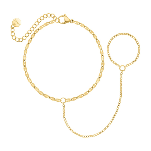 Handchain trendy goudkleurig