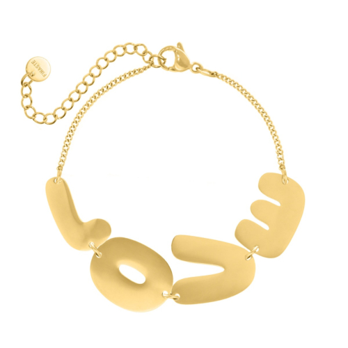 Love armband goudkleurig