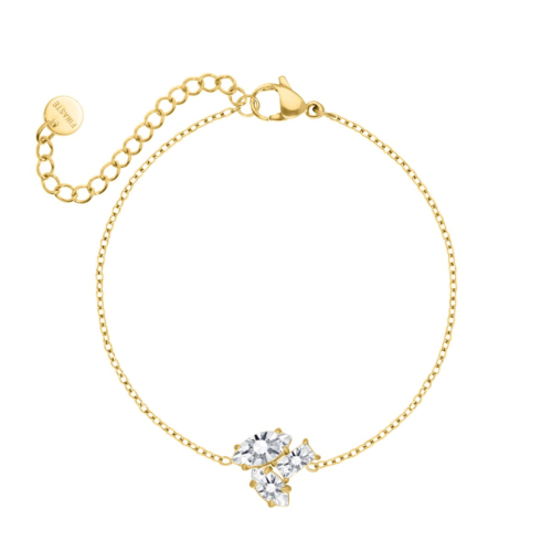 armband met steentjes goudkleurig